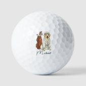 Best Dog Dad Personalized Gift Club Golf Balls Golfballen (Voorkant)