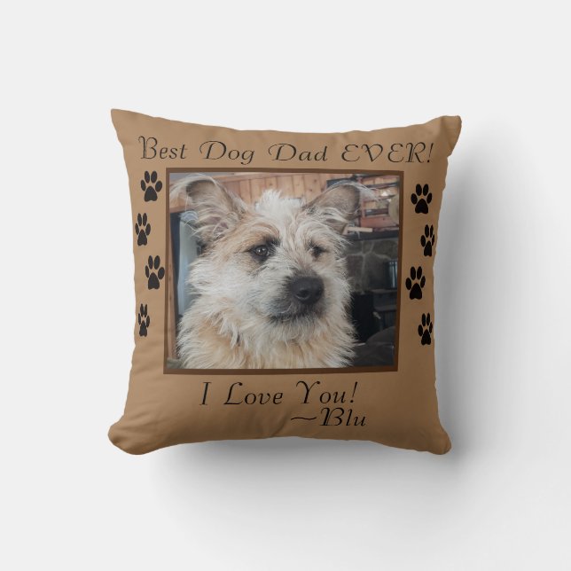 Best Dog Dad Personalized Kussen (Voorkant)