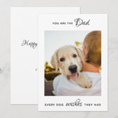 Best Dog Dad Personalized Pet Photo Vaderdag Feestdagenkaart (Voorkant / Achterkant)