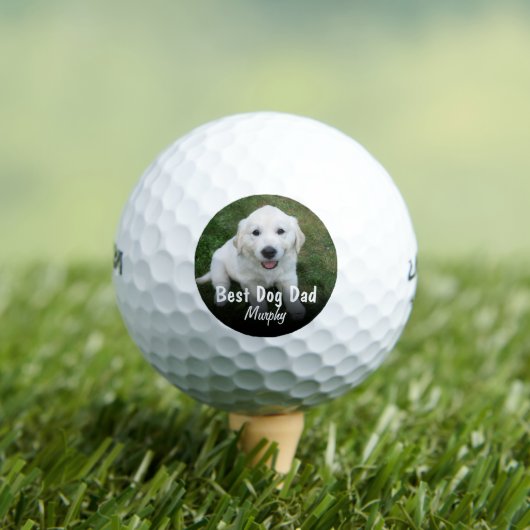 Best Dog Dad Pet Photo Cute Golfballen (Insitu Shirt)