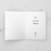 Best Dog Dad Pet Photo Cute Typography Fathers Day Kaart (Binnen)