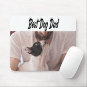 Best Dog Dad Photo Black Muismat (Met muis)