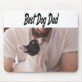 Best Dog Dad Photo Black Muismat (Voorkant)