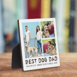 BEST DOG DAD Photo Collage Fotoplaat