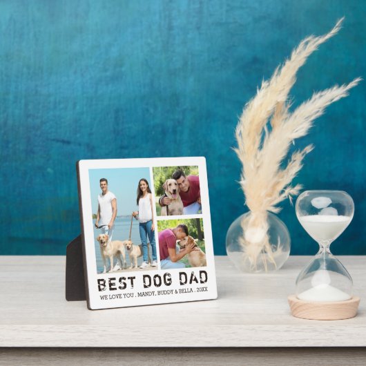 BEST DOG DAD Photo Collage Fotoplaat (Insitu)
