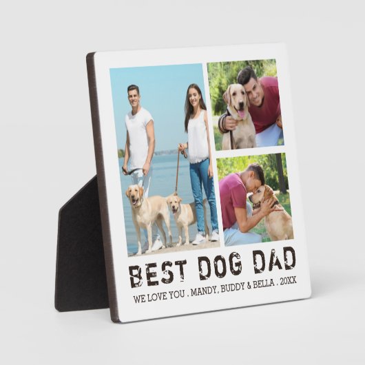 BEST DOG DAD Photo Collage Fotoplaat (Voorkant)