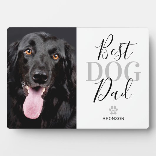 Best Dog Dad Photo Plaque Fotoplaat (voorkant)