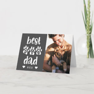 Best Dog Dad Photo Typography Kaart