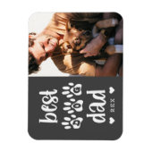 Best Dog Dad Photo Typography Magneet (Verticaal)