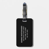 Best Dog Dad Quote 6 Photo Collage Black Bagagelabel (Achterkant verticaal)