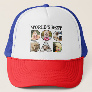 Best Dog Dad Quote 6 Photo Collage Trucker Pet