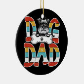 Best Dog Dad Schnauzer Hondenliefhebbers Keramisch Ornament (Rechts)