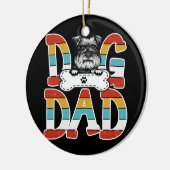 Best Dog Dad Schnauzer Hondenliefhebbers Keramisch Ornament (Links)