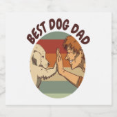 Best Dog Dad Sparkling Wijnetiket (Enkel label)