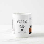 Best Dog Dad | Twee handgeschreven foto's Koffiemok (Center)