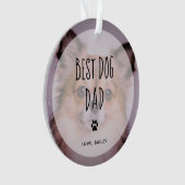 Best Dog Dad | Twee handgeschreven foto's Ornament (voorkant)