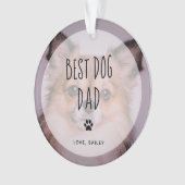 Best Dog Dad | Twee handgeschreven foto's Ornament (voorkant)