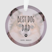 Best Dog Dad | Twee handgeschreven foto's Ornament (voorkant)
