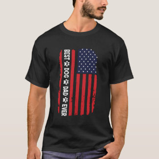 Best Dog Dad USA Amerikaanse vlaggenliefhebber Sch T-shirt