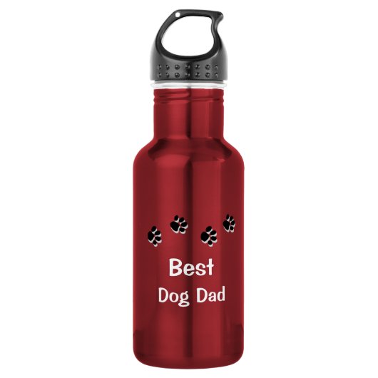 Best Dog Dad Water Bottle Waterfles (Voorkant)