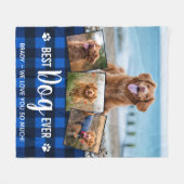 Best Dog Ever Blue Buffalo Pset Photo Collage Fleece Deken (Voorkant (Horizontaal))