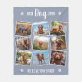Best Dog Ever Custom Gray Photo Collage Fleece Deken (Voorkant)