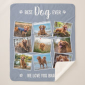 Best Dog Ever Custom Gray Photo Collage Sherpa Deken (Voorkant)