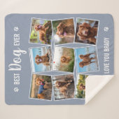 Best Dog Ever Custom Gray Photo Collage Sherpa Deken (Voorkant (horizontaal))