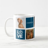 Best Dog Ever Donkerblauw gepersonaliseerd 5 foto  Koffiemok (Links)