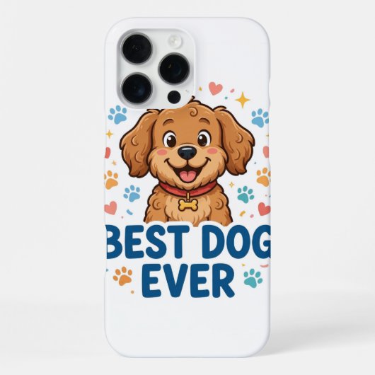 Best Dog Ever iPhone 16 Pro Max Hoesje (Achterkant)