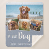 Best Dog Ever Modern Gray Photo Collage Sherpa Deken (Voorkant)