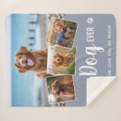 Best Dog Ever Modern Gray Photo Collage Sherpa Deken (Voorkant (horizontaal))