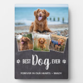 Best Dog Ever Modern Photo Collage Pet Memorial Fotoplaat (voorkant)