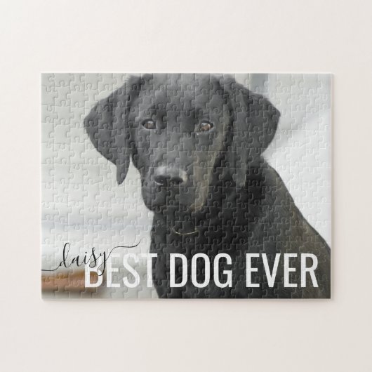 Best Dog Ever Personal Name Pet Photo Legpuzzel (Horizontaal)