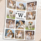 Best Dog Ever Personalized Pet Photo Collage Fleece Deken