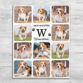 Best Dog Ever Personalized Pet Photo Collage Fleece Deken