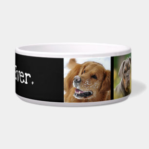 Best Dog Ever Photo Collage Fun Black Bowl Voerbakje