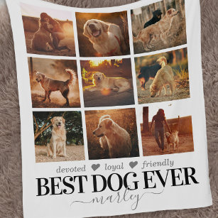 Best Dog Ever Photo Pet Memorial Fleece Deken