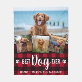 Best Dog Ever Red Buffalo Pset Photo Collage Fleece Deken (Voorkant)