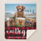 Best Dog Ever Red Buffalo Pset Photo Collage Sherpa Deken (Voorkant)