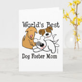 Best Dog Foster Mam Kaart (Gele Bloem)