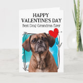 Best Dog Grandma Custom Valentijnsdag Feestdagen Kaart (Voorkant)
