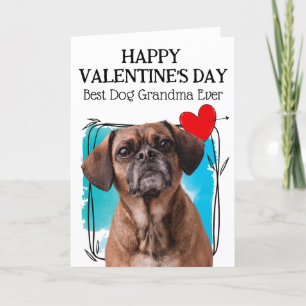 Best Dog Grandma Custom Valentijnsdag Feestdagen Kaart