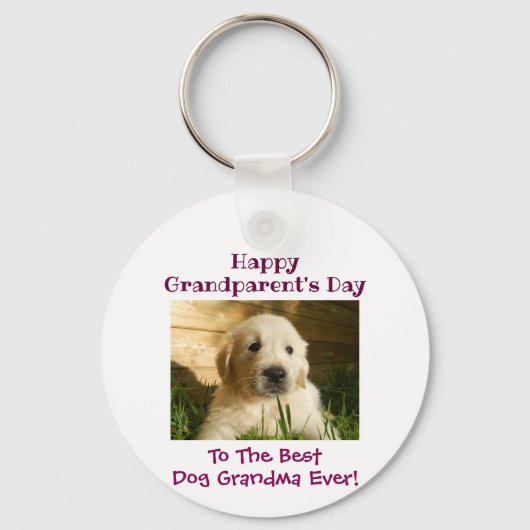 Best Dog Grandmoeder Foto van Happy Grandparent's Sleutelhanger (Voorkant)