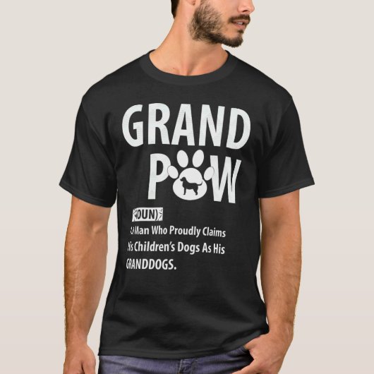 Best Dog Grandpa Ever Grandpaw Apparel Retro Grand T-shirt (Voorkant)