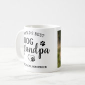 Best Dog Grandpa Persoonlijke foto van het beste h Koffiemok (Voorkant links)