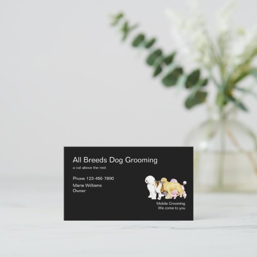 Best Dog Grooming Design Visitekaartje (Staand voorkant)