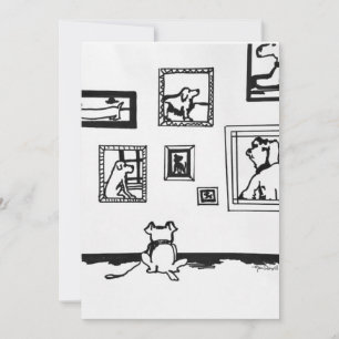 Best Dog Line Drawing by Willowcatdesigns Bedankkaart