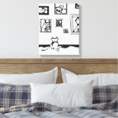 Best Dog Line Drawing by Willowcatdesigns Canvas Afdruk (Insitu (Slaapkamer))