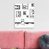 Best Dog Line Drawing by Willowcatdesigns Canvas Afdruk (Insitu (Woonkamer))